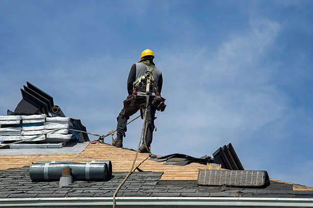 Professional Roofing technician working in Iron Station, NC